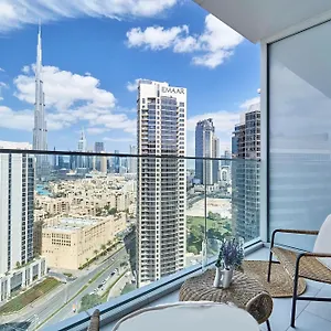 Apartment Luxury Studios With Burj Khalifa View - Marquise Square Tower, Dubai